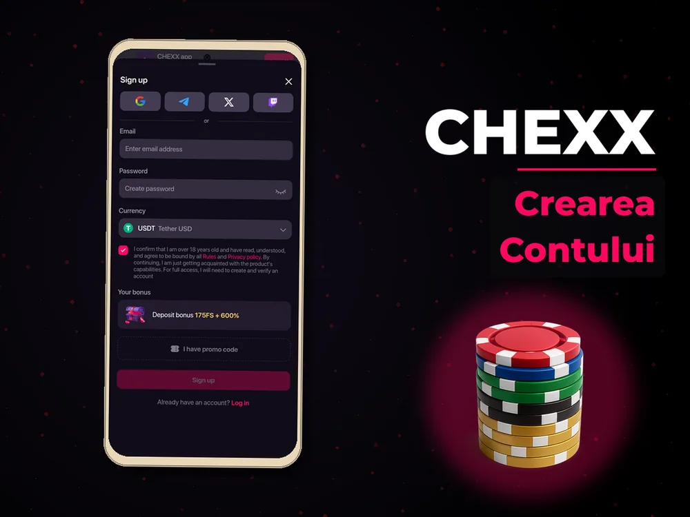 chexx - Crearea Contului